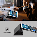 Miniatyrbild 5 av 6: För Apple iPad 10.2 2019 2020 2021 7:e 8:e 9:e generationen magnetiskt flip smart fodral, trefaldigt stativ, stötsäkert mjukt silikonskal Deep Green iPad 10.2