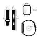 Miniatyrbild 2 av 6: Silikonarmband + Skyddsfodral för Xiaomi Redmi Watch 5 active/5 Lite Full Cover Skärm TPU Mjukt Skal och Andningsbart Sportband Redmi Watch 5 Lite