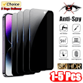 Miniatyrbild 1 av 6: 1-5st Anti-Spion Härdat Glas För IPhone 15 14 13 12 11 Pro Max Fulltäckande Sekretess Skärmskydd För IPhone 13 14 15 Glas For iPhone XR 4PCS Privacy Glass