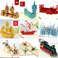 Miniatyrbild 2 av 6: Pop UP 3D Födelsedagskort Världsattraktioner Kort Affärsinbjudan Pojke Gåva Hälsning Turistvykort för Pojkvän Pappa Present Eiffel Tower