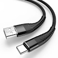 Miniatyrbild 1 av 6: USB Typ A till C Kabel För Samsung S10 A12 A13 A22 A32 A52 Redmi USBC 1m 2m 3m Lång 25cm 50cm Kort Data Laddare Sladd Snabbladdning black 2m
