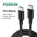 Miniatyrbild 1 av 6: UGREEN USB C-kabel PD60W Snabbladdningskabel för iPhone 16 15 Snabbladdande datakabel Brown 1m