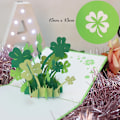 Miniatyrbild 1 av 6: Pop UP 3D Födelsedagskort Världsattraktioner Kort Affärsinbjudan Pojke Gåva Hälsning Turistvykort för Pojkvän Pappa Present Clover