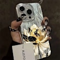 Miniatyrbild 2 av 6: Rosa Pion Lotus Tryck Telefonskal för IPhone 16 15 14 13 12 11 Pro Max 15 Pro XS XR 7 8 Plus 16e Stöttåligt Silverpläterat Skal T8358 For iPhone 16 Plus