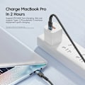 Miniatyrbild 3 av 6: Essager 100W C Till C Typ C Kabel USB C PD Snabbladdningskabel Sladd För Macbook Samsung Xiaomi Typ C USB C Kabel 60W Black 2m
