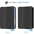 Miniatyrbild 2 av 6: Fodral för Samsung Galaxy Tab A A9 Plus A8 10.5 A7 Lite T220 X200 X210 T580 S5E S6 Lite S2 T810 P620 PU Tablet Cover Smart Case PU Black Tab A9 Plus X210