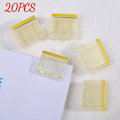 Miniatyrbild 1 av 6: Godisfärg Transparent Tryck Gem Pusher Papper Testfiler Mini Förvaringsklämma Indexsida Klämma Kontorsbindning Skrivmaterial Yellow 20PCS