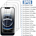 Miniatyrbild 1 av 6: 3 st Härdat Glas För iPhone 16E 16 15 14 13 Pro Max Mini 15 Plus Skärmskydd för iPhone 11 12 Pro X Xr Xs Max Glas For iPhone Xr 3PCS Glass