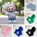Miniatyrbild 2 av 6: Kläder och accessoarer till Labubu, minidocka 17 cm Labubu II Idol Sweatshirt Hjärtklappning Hoodie Jeans Set Kläder Grey No Doll