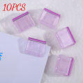 Miniatyrbild 1 av 6: Godisfärg Transparent Tryck Gem Pusher Papper Testfiler Mini Förvaringsklämma Indexsida Klämma Kontorsbindning Skrivmaterial Purple 10PCS