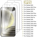 Miniatyrbild 1 av 6: 3 st Härdat Glas För Samsung Galaxy S24 S25 Ultra S23 Plus Fe S25 Edge Skärmskydd på Samsung A15 A05S A25 A35 A55 Glas For A05 3Pcs Glass