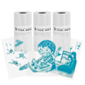 Miniatyrbild 1 av 6: Transparent Termiskt Självhäftande Papper, 57x25mm Används För Mikro Termisk Skrivare Fotoutskriftspapper 3Rolls Cyan On Clear