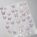 Miniatyrbild 1 av 6: 1 st 5D Japanska Kawaii Fjärils Nagelstickers Lyx Glitter Skal Aurora Nagelkonst Dekorationer Dekaler DIY Manikyr Slider Folie M252