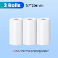 Miniatyrbild 1 av 6: 57*25mm Termopapper Etikett Självhäftande HD Färg Rullar Papper För Miniskrivare Direktutskrift Barnkamera Fotopapper 3Roll Thermal Paper