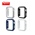Miniatyrbild 1 av 6: 4 st Fodral för Apple Watch Series 7 8 41mm 45mm 40mm Skydd PC-skydd för iWatch Series 6 5 4 38mm 42mm Stötfångarfodral Ingen Skärm B 41mm