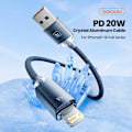 Miniatyrbild 2 av 6: Toocki USB-kabel för iPhone 14 13 12 Pro Max 2.4A Snabbladdning Lightning-kabel Datakabel för iPhone 8 7 6 5 Plus AirPods Grey 2m