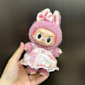 Miniatyrbild 1 av 6: Mini Plyschdockas Kläder Outfit Tillbehör För Korea Kpop Exo 15-17cm Labubu Idol Overall Set Kläder Gåva Labu-3 No doll