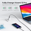 Miniatyrbild 3 av 6: UGREEN 3A USB Typ C-kabel för Realme Xiaomi Samsung S21 Snabbladdningskabel USB-C Laddare Datakabel för iPad Samsung Poco USB C Durable PVC Black 2m