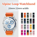 Miniatyrbild 4 av 6: 22mm 20mm Nylon Alpine Loop Armband för Huawei Watch GT5 Pro GT5 GT4 GT3-2 46mm Armband Klockarmband för Samsung Watch 7 6 5 4 Bälte Wine red for width 22mm