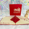Miniatyrbild 1 av 6: Pop UP 3D Födelsedagskort Världsattraktioner Kort Affärsinbjudan Pojke Gåva Hälsning Turistvykort för Pojkvän Pappa Present Louvre