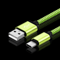Miniatyrbild 1 av 6: 2m 3m USB Typ C Kabel snabbladdning Batteriladdare Sladd för Samsung Galaxy A51 A71 A5 A70 A81 M31 A12 S21 S10 S10E S9 A50 green 0.25m