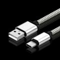 Miniatyrbild 1 av 6: 2m 3m USB Typ C Kabel snabbladdning Batteriladdare Sladd för Samsung Galaxy A51 A71 A5 A70 A81 M31 A12 S21 S10 S10E S9 A50 Silver 0.25m