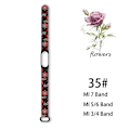Miniatyrbild 5 av 6: Silikonarmband för Mi Band 3 4 5 6 7 Mi Band 3 4 5 6 7 Armband Blommönster Armband för Mi Band Klocka Ersättningsarmband 40 For Mi Band 5 6