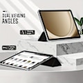 Miniatyrbild 4 av 6: Fodral för Samsung Galaxy Tab A A9 Plus A8 10.5 A7 Lite T220 X200 X210 T580 S5E S6 Lite S2 T810 P620 PU Tablet Cover Smart Case Silk Gold Tab A9 Plus X210
