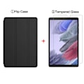 Miniatyrbild 1 av 6: Slimmat Fodral För Samsung Galaxy Tab A7 Lite 8.7'' 2021 SM-T220 SM-T225 Flip Tablet Skydd Tri-Fold Ställ Smart Folio Skal Black and Glass For Tab A7 Lite 8.7