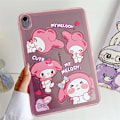 Miniatyrbild 1 av 5: För IPad Air 4 5 6 10.9 Mini 6 Pro 11 A16 13 tum 9 8 7:e generationens fodral Sött tecknat Kuromi Stitch Mjukt skyddsfodral för surfplatta 4ZGG MLD iPad Pro 11 (2024)