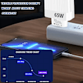 Miniatyrbild 3 av 6: 65W USB Laddare PD Typ C Flera 5 Portar Universell Snabb Snabbladdning Mobiltelefon Väggadapter för Iphone 15 Pro Xiaomi 14 White EU Plug