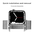 Miniatyrbild 6 av 6: Milanese Armband för Apple Watch Ultra 2 49mm 45mm 46mm 44mm 40mm 42mm 41mm Armband för iWatch Series 10 9 3 4 6 5 SE 7 8 Rem Black green 42(S3)-44-45-46-49mm