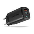 Miniatyrbillede 1 af 10: AXAGON, GaN vægoplader 3x port (USB-A + 2x USB-C), 65W, ACU-DPQ65