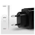 Miniatyrbilde 3 av 7: AXAGON, dobbel vegglader 240V/2x USB-port QC3.0/AFC/FCP og 5V-1.2A, 24W, ACU-QS24