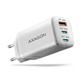 Miniatyrbilde 1 av 8: AXAGON, GaN vegglader 3x port (USB-A + 2x USB-C), PD3.0/PPS/QC4+/SFC2.0/AFC/SCP/FCP/Apple, 65W, ACU-DPQ65W