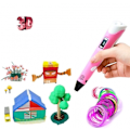 Miniatyrbillede 5 af 6: 3D print pen til at skabe figurer fra PLA / ABS Pink FUS3DPENPI, Fusion Accessories