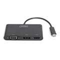 Miniatyrbilde 5 av 7: Digitus, USB-C grafikkadapter, USB-C 3-i-1 trippelskjermadapter (HDMI, DP, VGA)