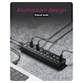 Pikkukuva 4 / 7: Raidsonic, 20-in-1 USB-HUB virtalähteellä, on/off-painike ja kiinnityskannattimet, IB-HUB1720-U3