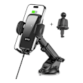 Miniatyrbillede 1 af 8: Tech-Protect telefon bilholder + oplader CM15W-V1
