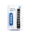 Miniatyrbilde 4 av 5: Logilink, USB Hub, USB 2.0 Hub-10 port med strømadapter