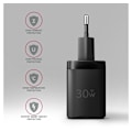 Miniatyrbillede 6 af 7: AXAGON, Sil vægoplader 1x port USB-C, PD3.0/PPS/QC4+/SFC/AFC/Apple, 30W, ACU-PD30