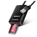 Miniatyrbilde 1 av 5: AXAGON, USB-A 10 Gbps - M.2 NVMe og SATA SSD-adapter, ADM2-AM
