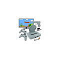 Miniatyrbillede 3 af 6: Spilcomputer, RF-2GUN retrokonsol med 22 8-bit spil med 2 joysticks + spilpistol, Riff