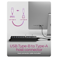 Miniatyrbillede 7 af 7: Raidsonic, 20-i-1 USB HUB med strømforsyning, tænd/sluk-knap og monteringsbeslag, IB-HUB1720-U3
