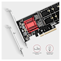 Miniatyrbillede 4 af 6: AXAGON, PCIe 2x NVMe M.2-controller, PCEM2-ND