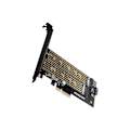 Miniatyrbilde 1 av 9: AXAGON, PCI-Express x4-adapter for å koble opptil to M.2-disker til en datamaskin, PCEM2-D
