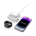 Miniatyrbillede 4 af 9: Tech-Protect trådløs oplader A32 3in1 Magnetic MagSafe QI15W, grå