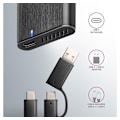 Miniatyrbilde 6 av 11: AXAGON, ekstern USB-C 3.2 Gen 2 metallboks for M.2 NVMe & SATA SSD-disker, EEM2-SB2