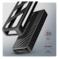 Miniatyrbillede 2 af 10: AXAGON, USB-C 20 Gbps - M.2 NVMe SSD ARMORED Box, EEM2-20G