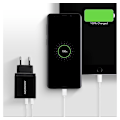 Miniatyrbillede 6 af 7: AXAGON, Dobbelt vægoplader 240V/2x USB-port QC3.0/AFC/FCP og 5V-1.2A, 24W, ACU-QS24